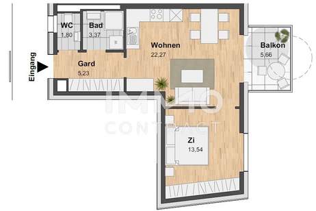 REININGHAUS INNOVATIV UND NEU SCHÖNE 2-ZIMMERWOHNUNG MIT TOP AUSSTATTUNG+ BALKON + TG, Wohnung-miete, 699,00,€, 8020 Graz(Stadt)