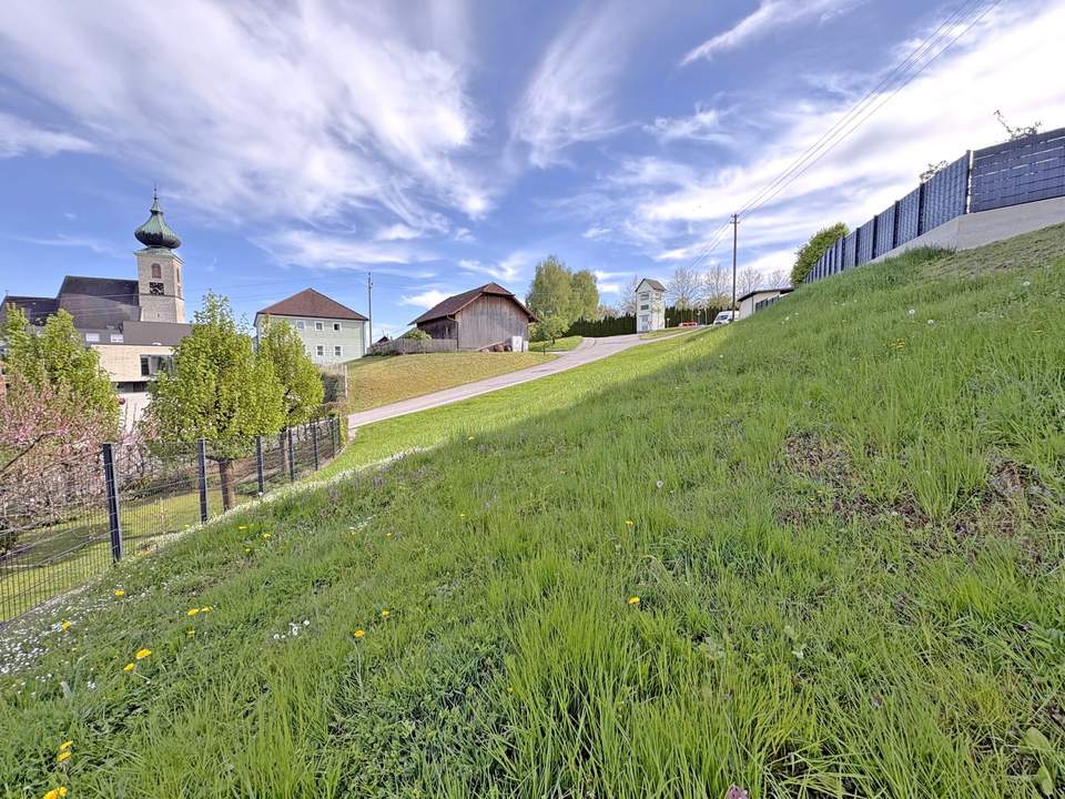 Sonniges Baugrundstück mit Aussicht in Eberstalzell