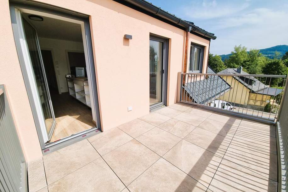 Erstbezug über den Dächern – 2-Zimmer-Dachgeschosswohnung mit zwei Balkonen &amp; Stil, Wohnung-miete, 1.199,00,€, 5164 Salzburg-Umgebung