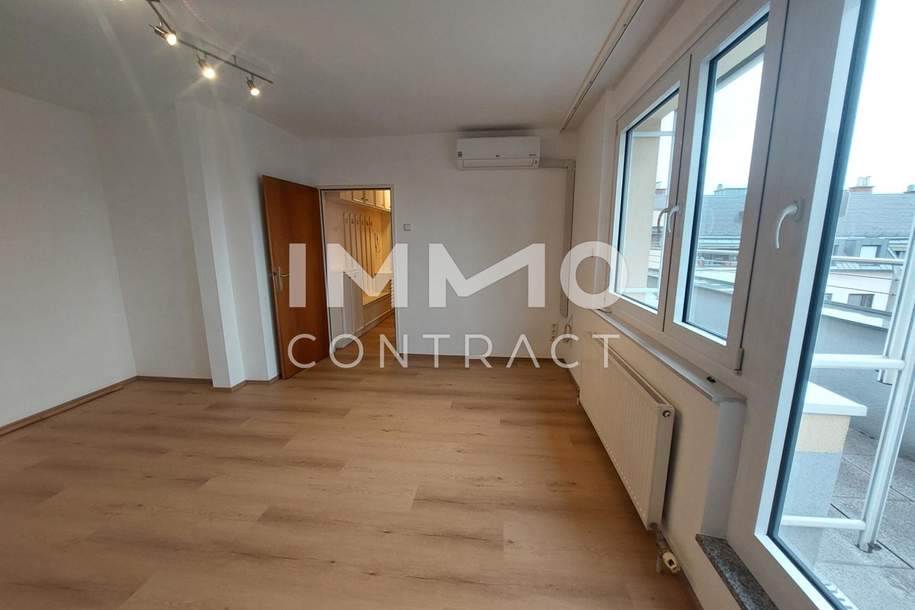 Erstbezug nach Renovierung. Single DG- Terrassen- Wohnung mit Air-Condition., Wohnung-miete, 743,15,€, 1210 Wien 21., Floridsdorf