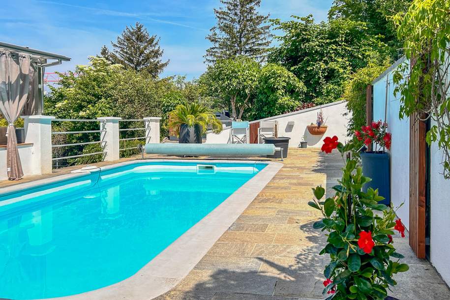 Hinterbrühl: Urlaubsfeeling in extravaganter Doppelhaushälfte, Haus-kauf, 898.000,€, 2371 Mödling