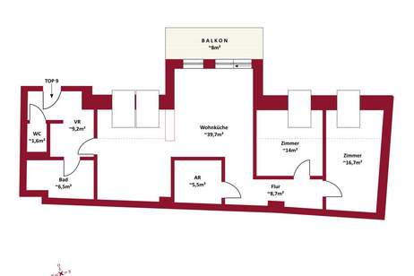 Wiener Geschichte neu komponiert | VICUS NUCUM | Nähe Kahlenberg, Cobenzl & Beethovengang | ERSTBEZUG, Wohnung-kauf, 649.000,€, 1190 Wien 19., Döbling