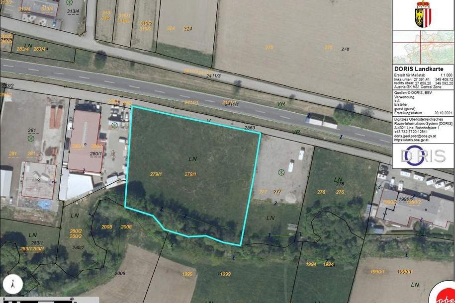 Gewerbegrundstück für Betriebe, Grund und Boden-legalform.pacht, 4720 Grieskirchen