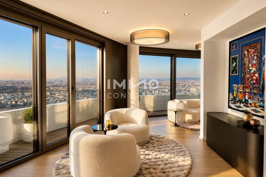 Luxury Residence with breathtaking Skyline Views: DANUBEFLATS Vienna, Wohnung-miete, 1.621,18,€, 1220 Wien 22., Donaustadt
