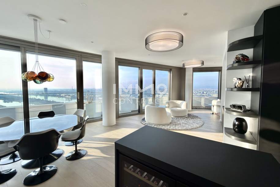 Luxury Residence with breathtaking Skyline Views: DANUBEFLATS Vienna, Wohnung-miete, 6.900,00,€, 1220 Wien 22., Donaustadt