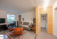 Architektenwohnung in Gersthof – 3 Zimmer im 1. Stock mit eigenem Garten, Terrasse und Loggia, Lift, offener Kamin, hochwertigster Ausstattung