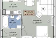 Sofort verfügbar | Parkblick | Helle Neubau-Singlewohnung mit Einbauküche | U-Bahn- &amp; Donauinselnähe