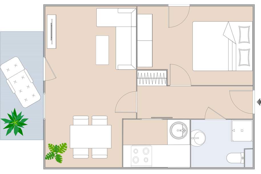Moderne Neubauwohnung mit Balkon in zentraler Lage, Wohnung-miete, 695,85,€, 8044 Graz(Stadt)