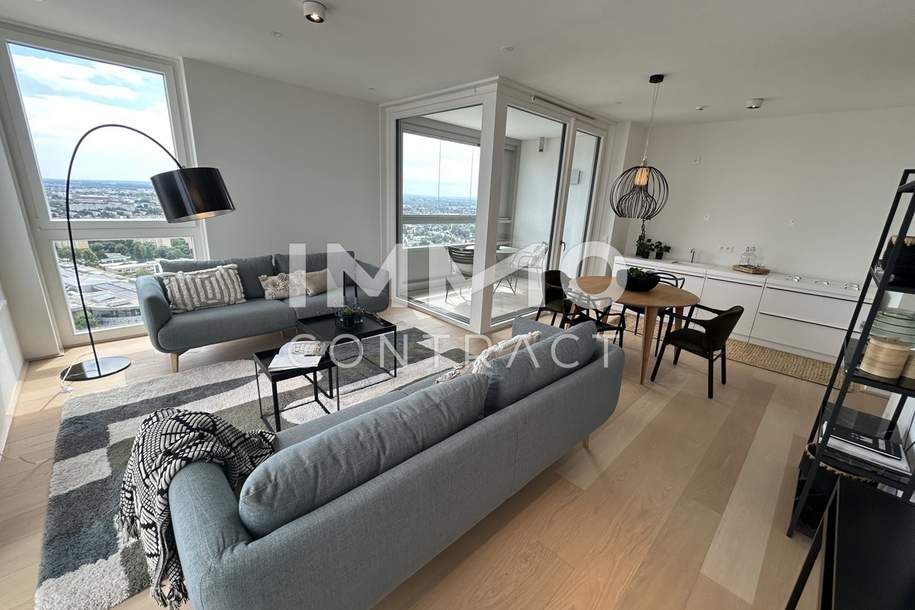 Exklusives Wohnen mit Weitblick! Pool am Dach, Fitness und Sauna inklusive! 3 Zimmer Erstbezug!, Wohnung-kauf, 789.000,€, 1220 Wien 22., Donaustadt