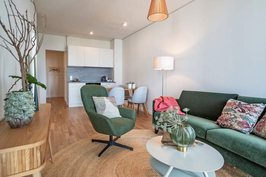 BALKON | 1,5 ZIMMER | ERSTBEZUG | MIETBEGINN AB 1. APRIL 2026 | VIENNA TWENTYTWO, Wohnung-miete, 874,99,€, 1220 Wien 22., Donaustadt
