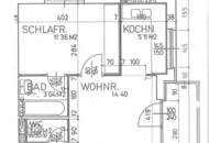 moderne 2-Zimmer-Wohnung mit Balkon