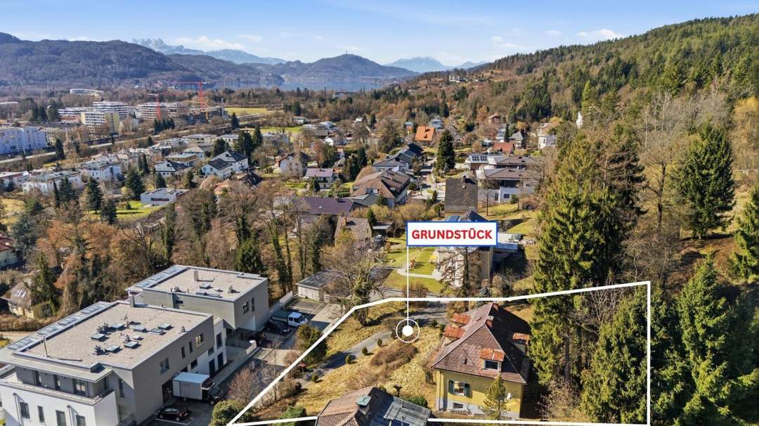Exklusives Baugrundstück in Top-Lage in St. Martin bei Klagenfurt, am Fuße des Kreuzbergls