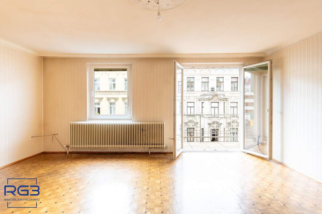 106 m² mit Balkon & Lift – großzügige Wohnung mit viel Gestaltungspotenzial
