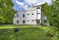 WOHNEN - STADTHAUS mit GARTENANLAGE beim STADTPARK! Nordisches Design | Vielfältige Gestaltungsmöglichkeiten | 3 Garagen | Dachterrasse mit Panoramablick