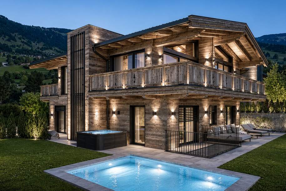 Neubau-Luxuschalet am Fuße der Bichlalm, Haus-kauf, 6.490.000,€, 6370 Kitzbühel