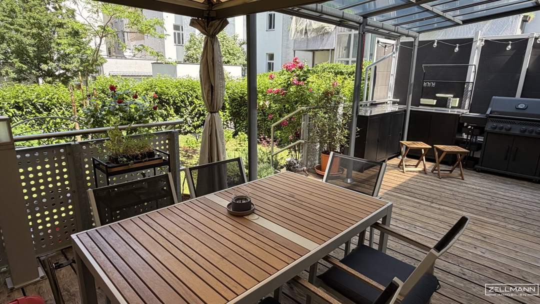Urbanes Townhouse mit Eigengarten, Terrasse und Garage – Wohnen mit Hauscharakter im Herzen von Wien | ZELLMANN IMMOBILIEN