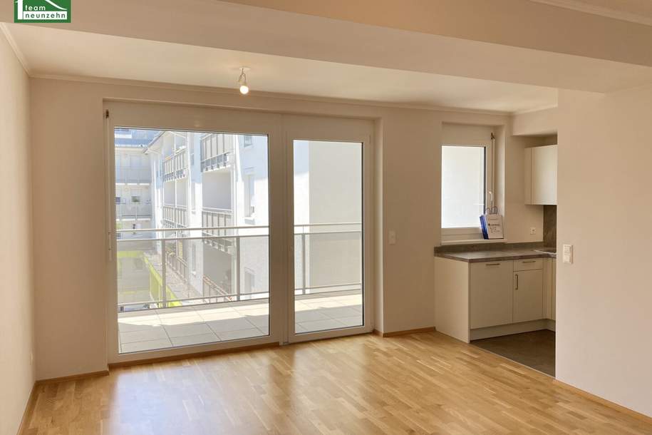 Innenhof-3-Zimmer Wohnung mit großer Loggia und privater Dachterrasse! Wohnen im Mautner-Markhof nahe S-Bahn und Zentrum! - JETZT ZUSCHLAGEN, Wohnung-miete, 1.381,40,€, 2320 Bruck an der Leitha