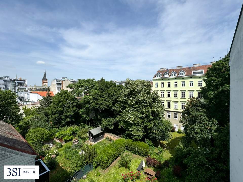 Idyllische Ruheoase Balkon und atemberaubendem Grünblick in zentraler Wiener Lage