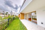 3-Zimmer-Wohnung mit Loggia, umrandet von rund 100 m² Eigengarten