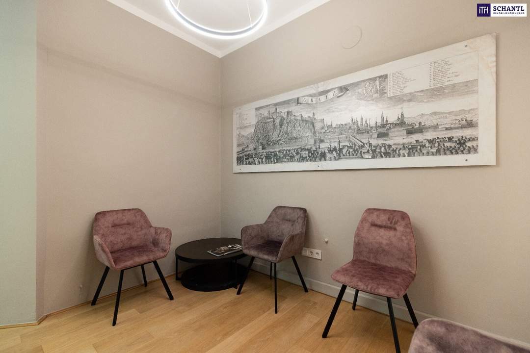 IHR SCHRITT IN DIE SELBSTSTÄNDIGKEIT! Etablierte Arztpraxis im Herzen von Graz! Praxisraum mit 34,61 m²! VIDEO-RUNDGANG vorhanden!