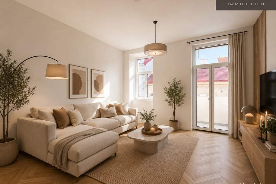 | 2,5 ZIMMER | STILVOLLER ERSTBEZUG | SEPARATE KÜCHE | REVITALISIERTES ZINSHAUS | MEIDLING |, Wohnung-kauf, 417.900,€, 1120 Wien 12., Meidling