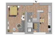 UNBEFRISTET! 1 Zimmer Wohnung mit separater Küche!