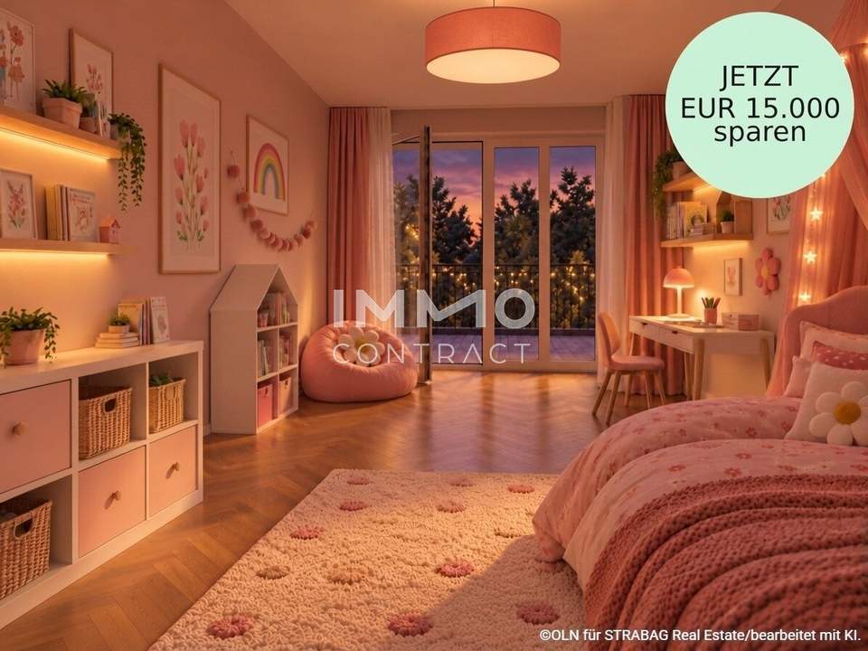 Fantastisches Dreizimmer Apartment mit großzügigem Balkon (Gym, Urban Gardening, Gemeinschaftsküche u.v.m.)