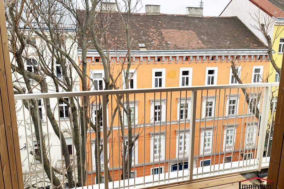 TOPLAGE: 5. Etage - Straßenseitige, moderne 2-Zimmerwohnung mit Loggia!, Wohnung-miete, 1.525,00,€, 1070 Wien 7., Neubau