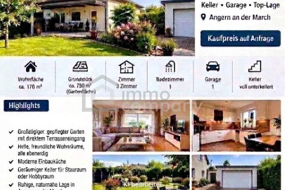 Wohnen im Grünen: Attraktives Einfamilienhaus mit Garten, Keller & Garage, Haus-kauf, 420.000,€, 2261 Gänserndorf