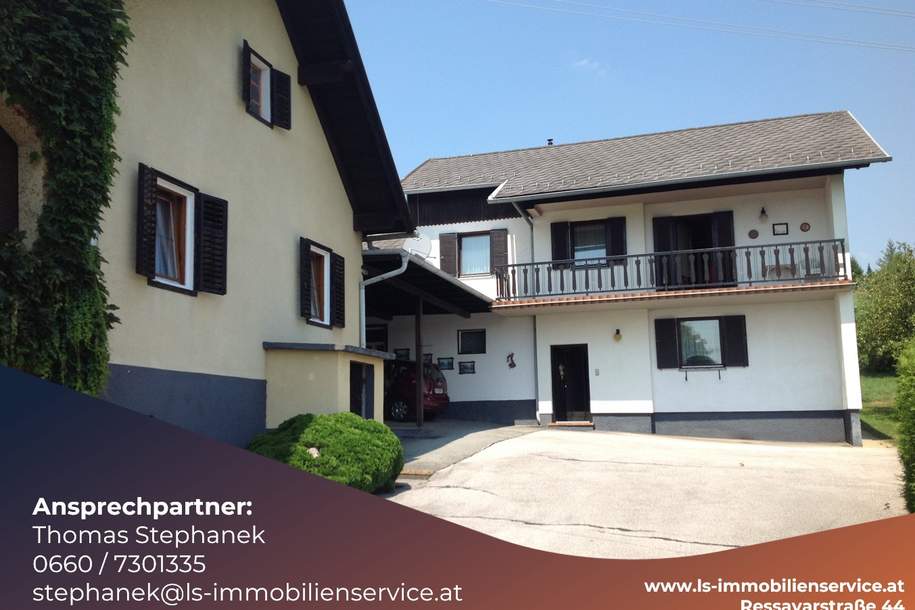 Zweifamilienhaus mit Nebengebäuden und großem Grundstück – vielseitiges nutzbares Anwesen in sonniger Ruhelage, Haus-kauf, 457.500,€, 7534 Güssing