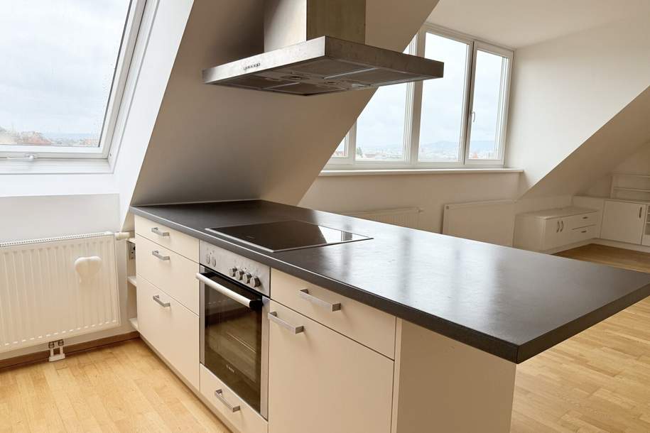 1040! 4 Zimmer Dachgeschoss-Wohnung mit ca. 32 m² großer Terrasse mit traumhaften Fernblick, Wohnung-miete, 2.673,78,€, 1040 Wien 4., Wieden