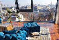 Über den Dächern von Wien – Penthouse mit Terrassen und Blick auf die Wahrzeichen der Stadt, 285m², atemberaubender Stadtblick, 4,98 Mio €