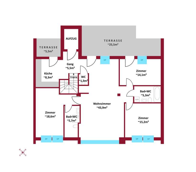 In Fertigstellung! Erstbezug: Altbau, Neubau, hofseitige Terrassen, Balkone, Loggien, Gärten, Schlüsselfertig.