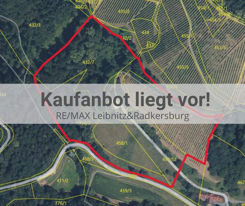 Scheibengrundstück mit Altbestand in Kranach, Gemeinde Gamlitz