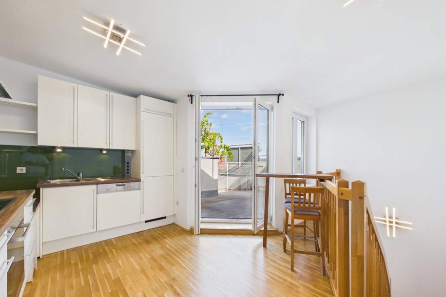Moderne Dachgeschoßmaisonette mit Terrasse nahe Meiselmarkt, Wohnung-miete, 1.790,91,€, 1150 Wien 15., Rudolfsheim-Fünfhaus