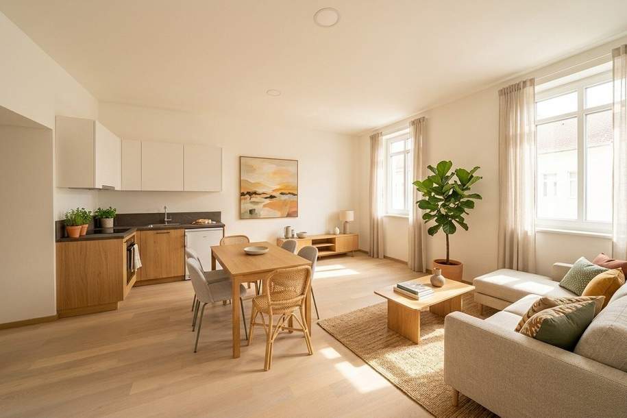 Modern sanierte 3-Zimmer-Altbauwohnung mit durchdachtem Wohnkonzept!, Wohnung-kauf, 545.000,€, 1020 Wien 2., Leopoldstadt