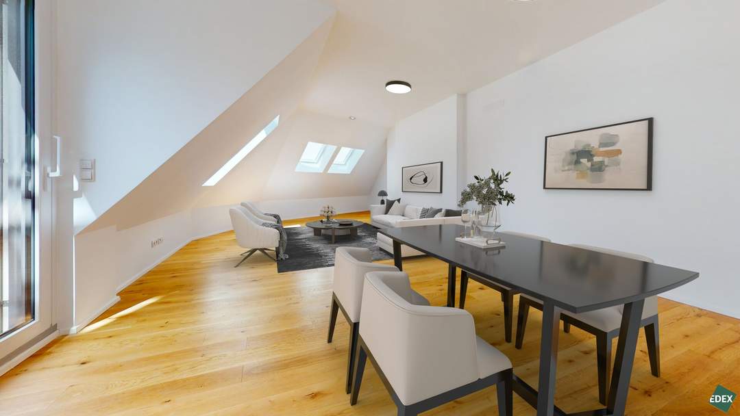 First occupancy! Modern penthouse flat with open space in a quiet location