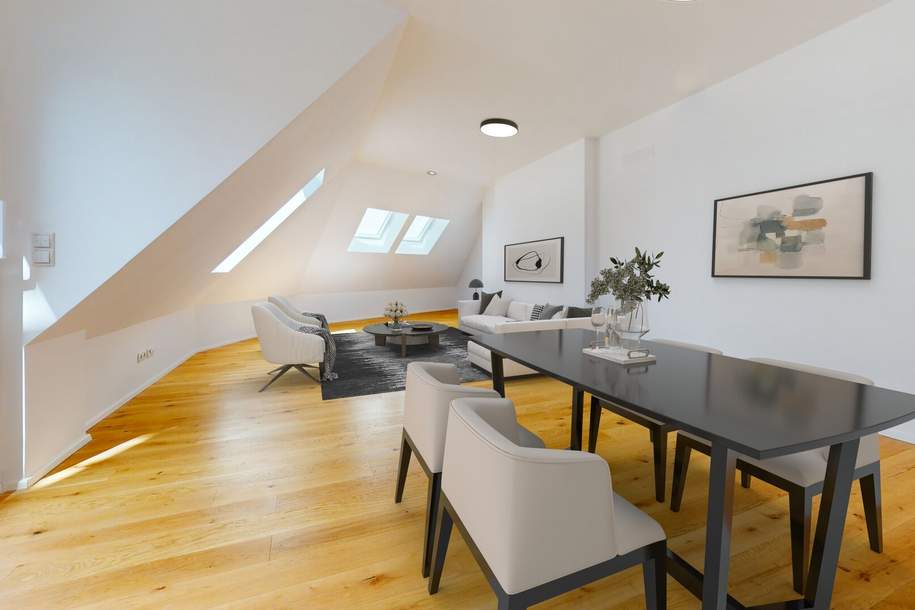 First occupancy! Modern penthouse flat with open space in a quiet location, Wohnung-kauf, 481.815,€, 1050 Wien 5., Margareten