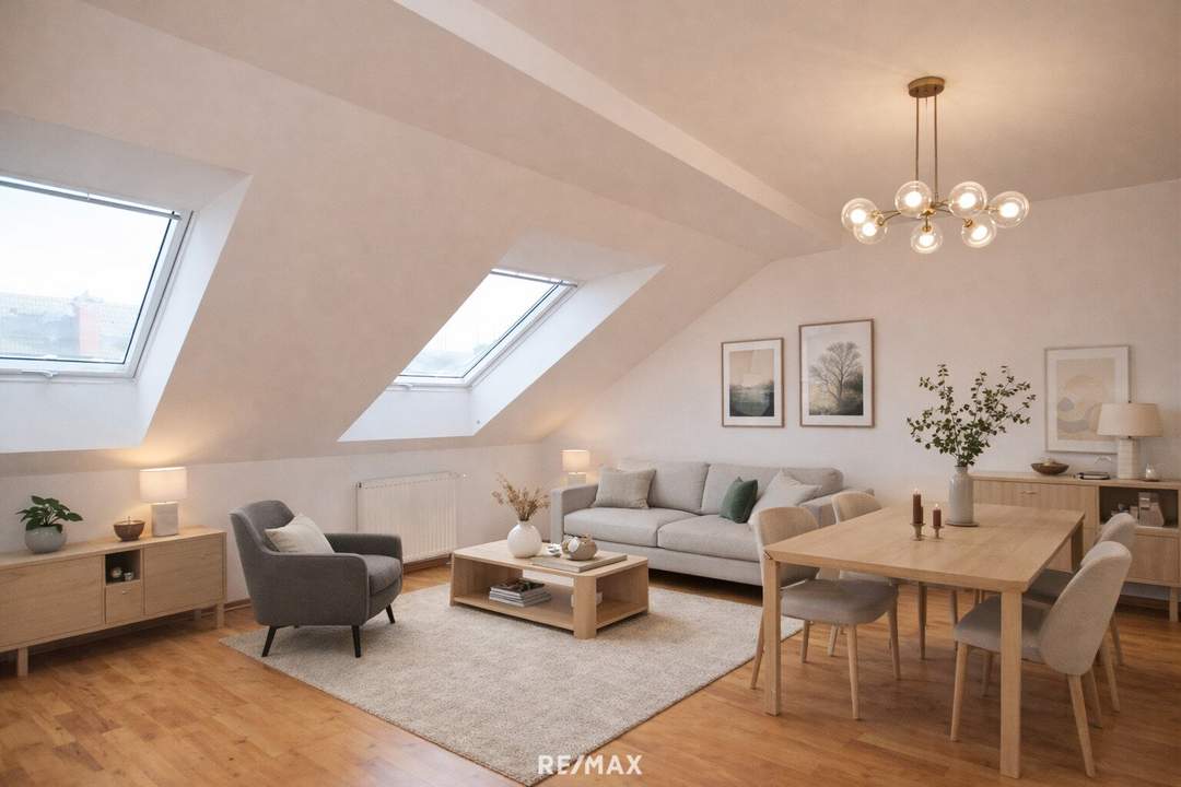 Charmante Dachgeschosswohnung mit Balkon und Lift in ausgezeichneter Lage