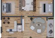 Familienwohnung in Pottendorf mit Loggia & Parkplatz