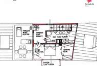 Dachgeschoßwohnung auf 2 Ebenen | 3 Zimmer | Klimaanlage | Terrasse und Balkon