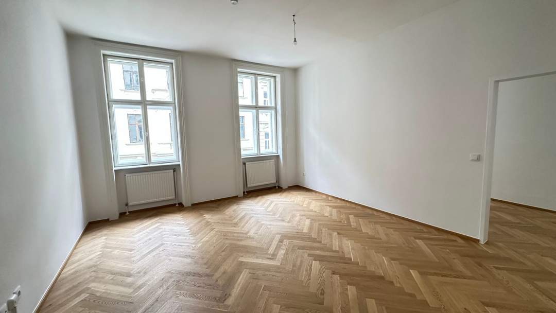Altbau nahe der Mariahilfer Straße: 57 m² mit 2 Zimmern und separater Küche