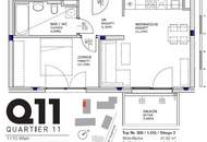 Q11 Leben in Simmering - Helle 2-Zimmer-Wohnung mitBalkon und Deckenkühlung!