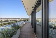 ++ Der WOLKENKRATZER an der DONAU ++ DREI Zimmer mit Skyline-View