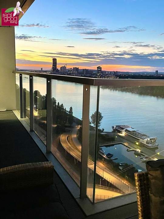 ✨ Exklusive Marina Tower | Hochgeschoss 3-Zimmer Wohnung mit direktem Donau-Blick | Voll möbliert | Befristet vermietet bis 30.09.2026 | Top Investment oder Eigennutzung +++