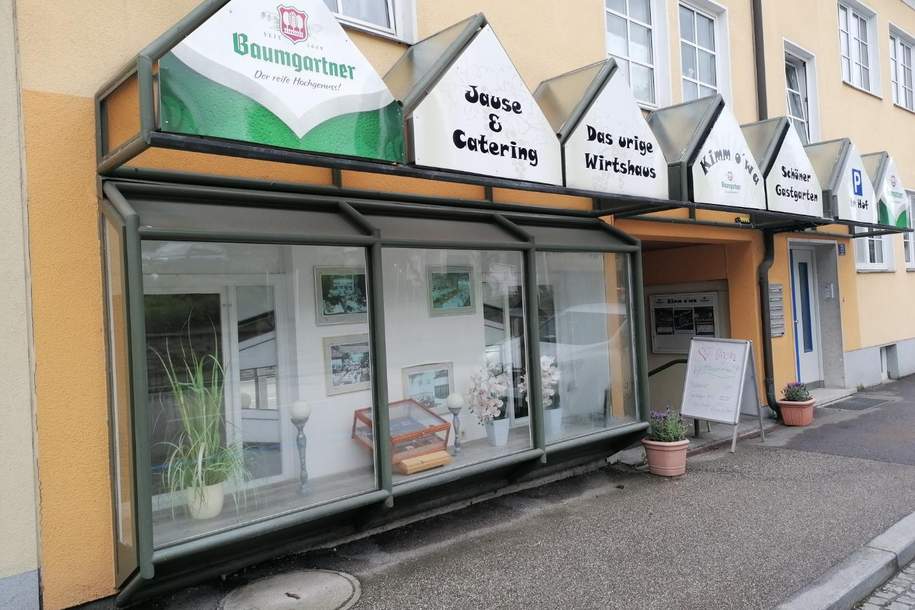 GASTRO-Lokal/Uriges Wirtshaus "KIMM OWA" mit Gastgarten und Wintergarten freut sich auf einen neuen Nachfolger!, Gewerbeobjekt-legalform.pacht, 1.750,00,€, 4701 Grieskirchen