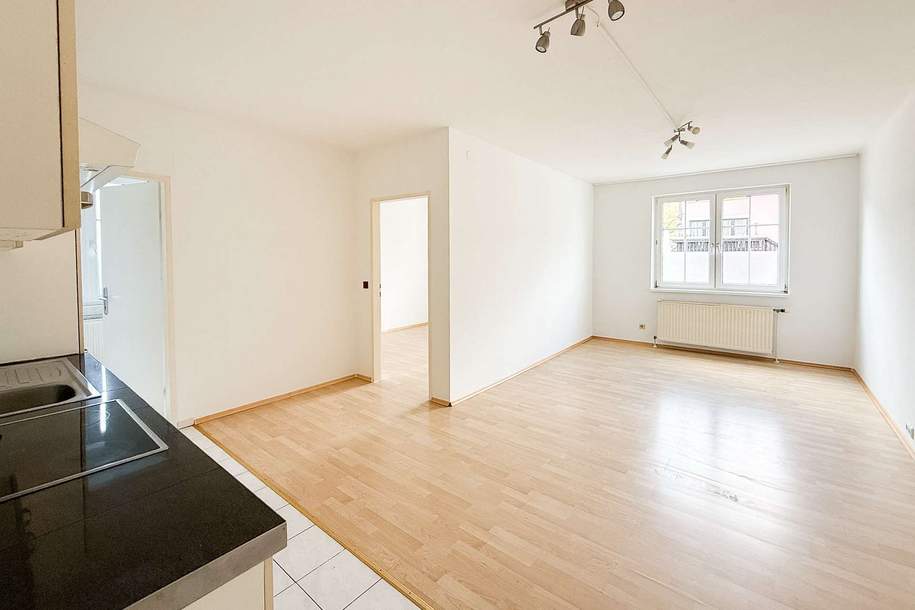 Kompakt, gemütlich und mit Gartenmitbenutzung – 2-Zimmer-Wohnung am Stadtrand von Vöcklabruck, Wohnung-miete, 680,00,€, 4840 Vöcklabruck