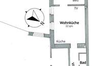 Ruhige, vollmöblierte 2-Zimmer-Altbauwohnung in Hoflage - nahe WU & Prater, Provisionsfrei