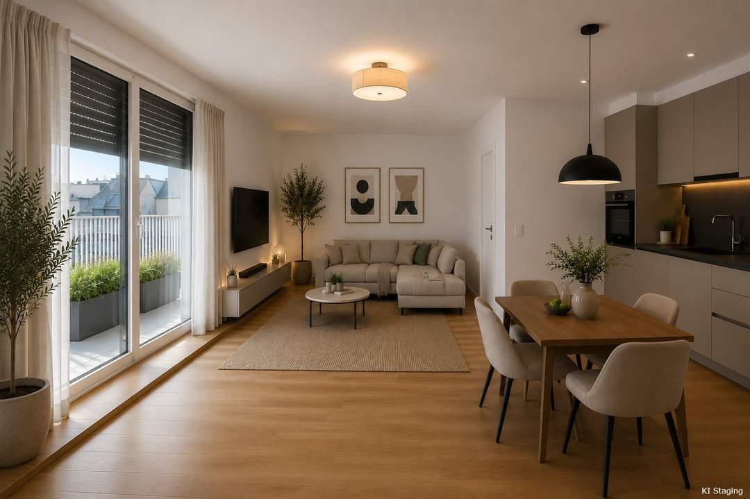 Kühles Wohngefühl garantiert | Vorsorgewohnung im 1. Dachgeschoss mit Terrasse >> klimatisierter 2-Zimmer Wohntraum mit Top Anbindung
