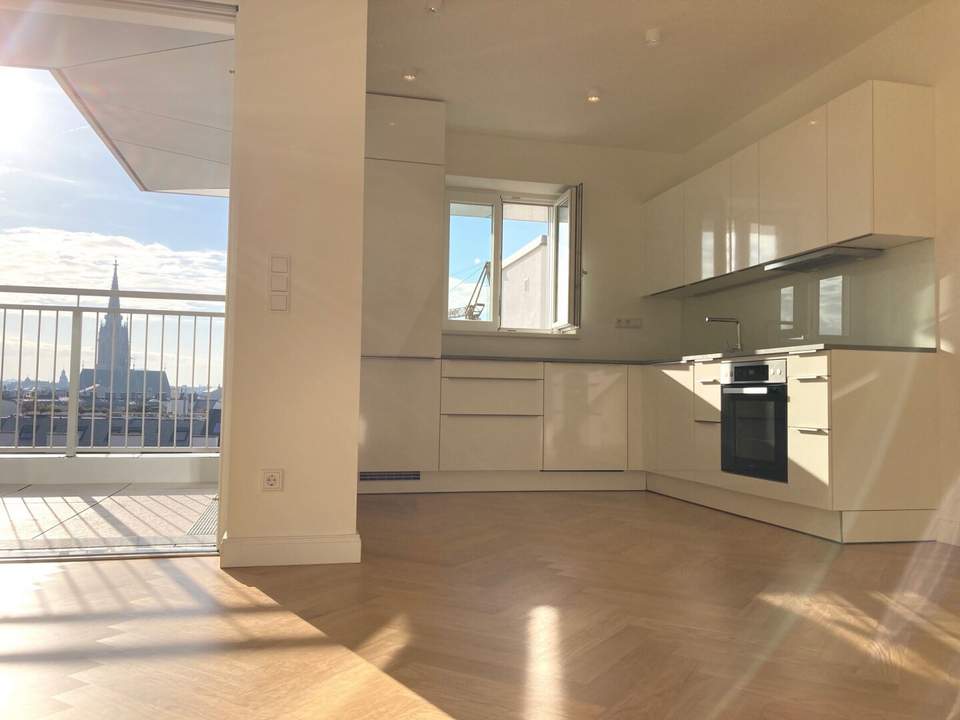 1030! Modernes, sonniges 3-Zimmer DG mit Terrasse Nähe Urania!